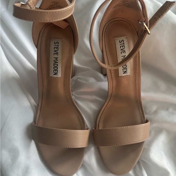 Steve Madden Nude Strap Heels - Picture 1 of 4